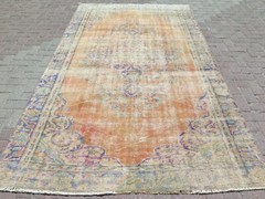 Vintage Rug, Anatolia Carpet, Distressed Rug, Floor Carpet Handmade Rug 69″x113″