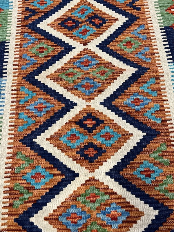 Vintage Kilim Traditional Hand Made Oriental Wool Kilim 5ftx3.2ft 147cmx99cm gallery