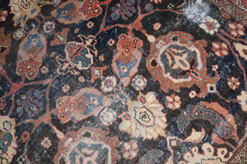 Antique Distressed Mahal Sultanabad Rug 7'3''x10' gallery