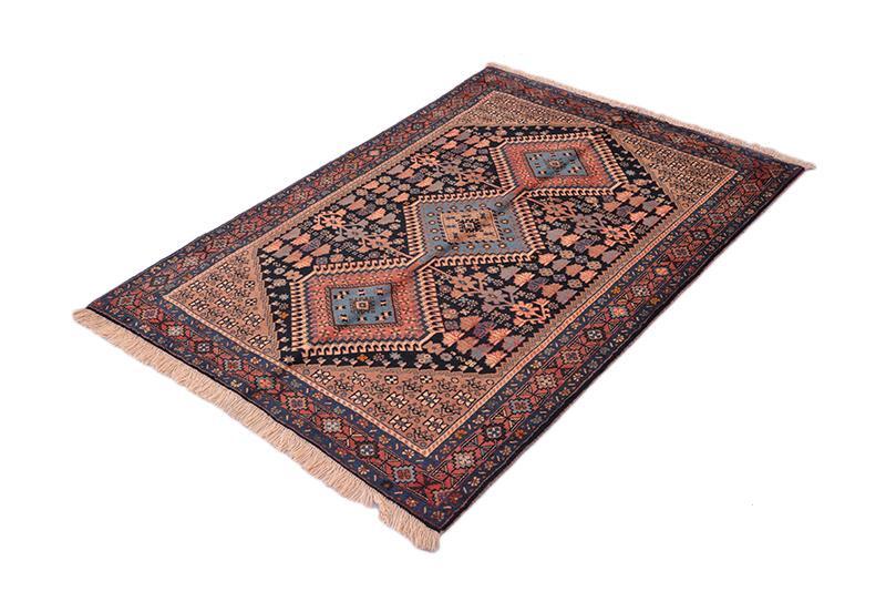 New Vintage Tribal Turkish 3' 4" x 4' 9" Red Hand Knotted Entryway Wool rug gallery