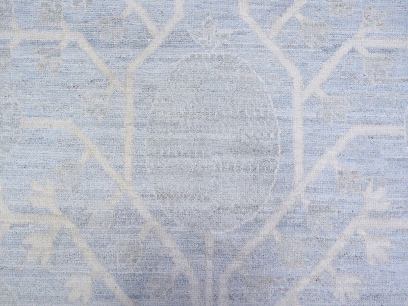 11'10"x14' Powder Blue, Hand Knotted, Oushak, Pomegranate Design, Natural Dyes gallery