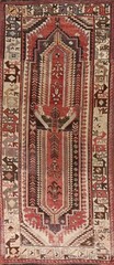 Vintage Wool Rust Red Hand-knotted 9 ft Runner Rug 4×9 Tribal Traditional Carpet