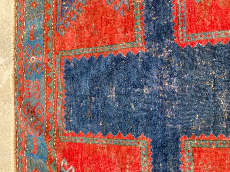 Vintage Hand Made Traditional Rug Oriental Wool Multicolor Carpet 213x149 cm gallery