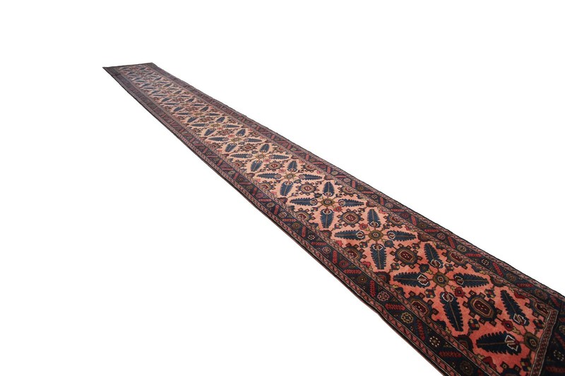 3x19 Incredible Vintage Traditional Handmade Runner Rug High KPSI Geometric gallery