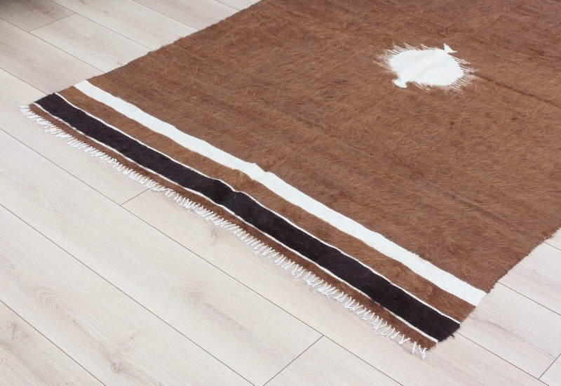 Blanket Siirt Blanket Turkish 4.56' x 6.17' Vintage Fast Shipment 11794 gallery