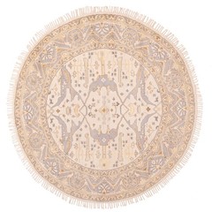 Vintage Hand-Knotted Area Rug 8’0″ x 7’9″ Traditional Oriental Wool Carpet