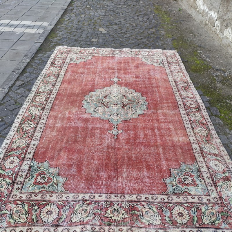 6.27 x 9.45 ft Turkish Oversized Vintage Area Rug , 6x9 Burdur Rug 191 x 288 cm gallery