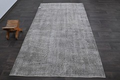 Oushak Turkish Vintage Rug 5×8 Kilim Rug Anatolian Handmade Boho Decor GRAY