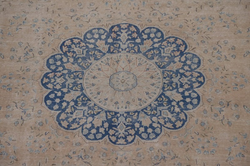 Antique Vegetable Dye Area Rug 10x13 Ft Hand-Knotted Oriental Wool Carpet gallery