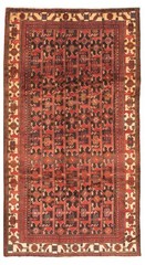 Vintage 5’4″ x 9’10” Traditional Hand Knotted Vegetable Dye Wool Area Rug