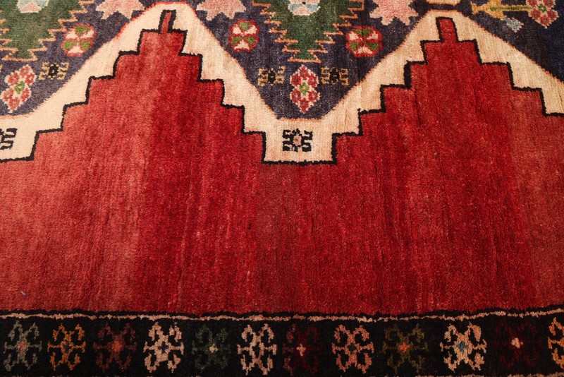 Vintage Hand-knotted Runner Rug 3'8" x 9'2" Traditional Oriental Wool Carpet gallery