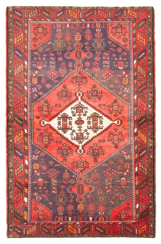 Traditional Vintage Hand-Knotted Area Rug 4'3" x 6'9" Oriental Wool Carpet