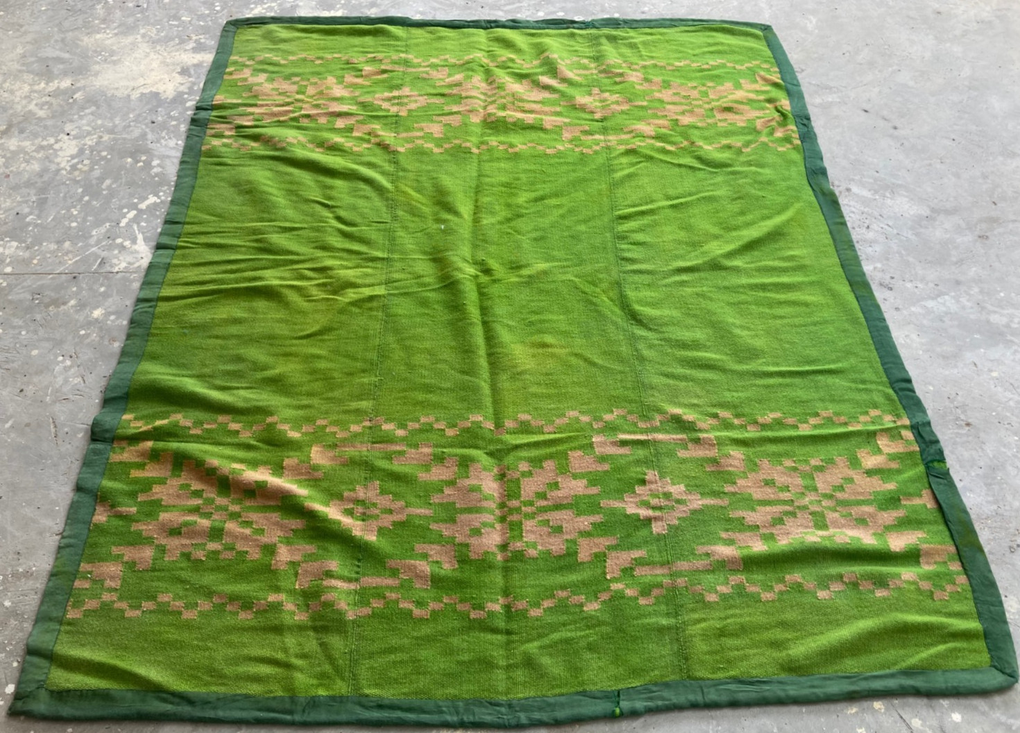 Vintage Traditional Handmade Geometric Odisha Decor C-Textile Rug 186x150 cm gallery