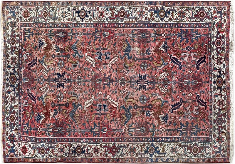 8x11 Antique Traditional Geometric Handmade Rose Wool Area Rug Classic Design gallery