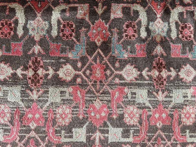 VINTAGE & CLEANED MAHAL RUG HAND MADE PERSIAN WOOL TRIBAL CARPET 8'6" X 4' gallery