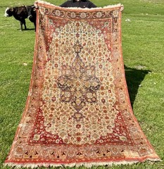 Antique Handmade Sivas Floral Rug from Turkey (258 cm x 137 cm)