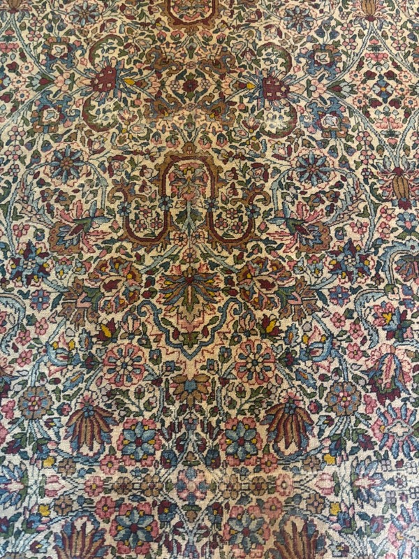 BEAUTIFUL. HANDMADE ANTIQUE RUG. CARPET . TH19 12X9 KER.MAN gallery