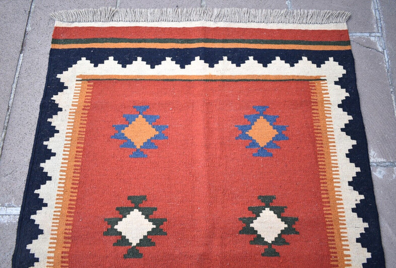 Caucasian Rug 41'' x 56'' Home Decor Rug Fine Quality Rug Flat Woven Wool Rug gallery