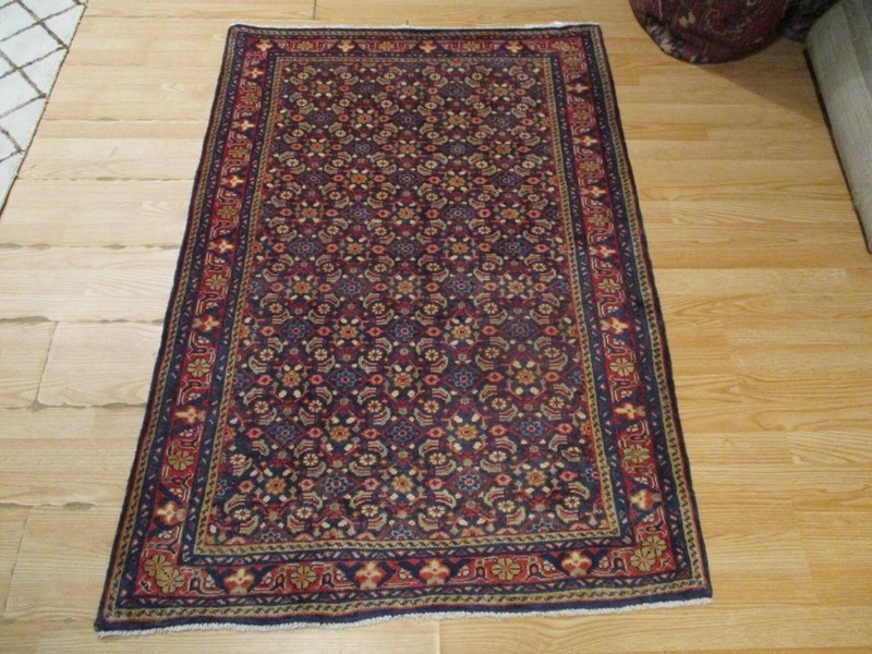 ESTATE 3x5 CIRCA 1960 TRIBAL MAHI VEGETABLE-DYE HANDMADE-KNOTTED WOOL RUG 583383 gallery