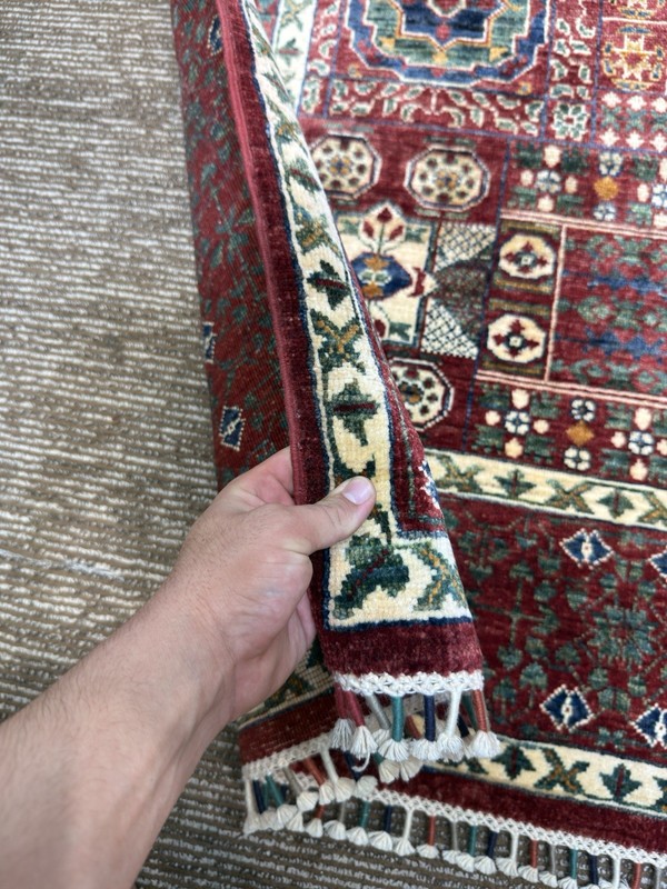 Afghan Mamluk Wool Rug 6x8 Ft Fine Quality Hand Knotted Geometric Area Carpet gallery