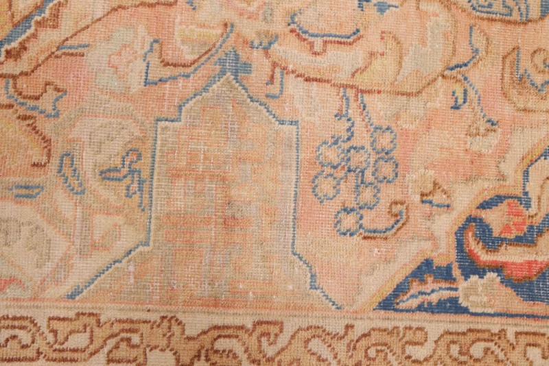 Vintage Hand-Knotted Area Rug 9'5" x 12'7" Traditional Oriental Wool Carpet gallery