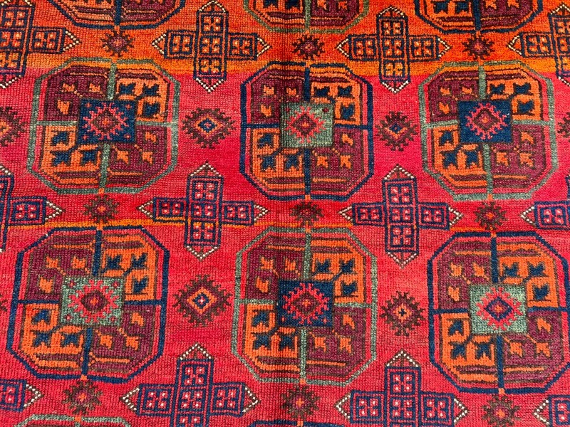 5'3x9'4 ft Antique Turkmen Bukhara Rug Hand Knotted Wool Low Pile Tribal Carpet gallery