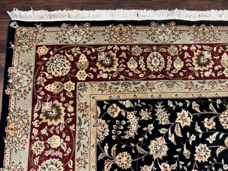 Sino Per'sian Rug 9x12 Fine Elegant Oriental Carpet 200 KPSI Black Dark Red gallery