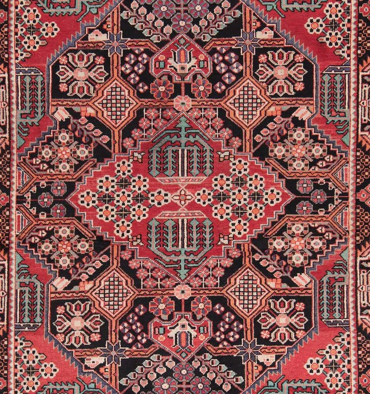 Hamedan hand-knotted Persian carpet 203 x 157 cm-nomadic, oriental, red, carp... gallery