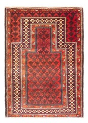 Vintage Hand-Knotted Area Rug 3’2″ x 4’7″ Traditional Oriental Wool Carpet