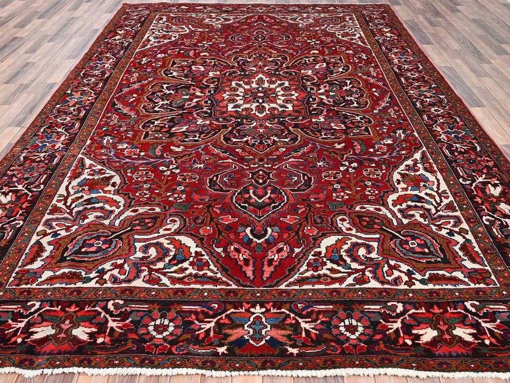 Exquisite Semi Antique 1930-1940's Natural Dye Heriz Collection Rug 9x12ft