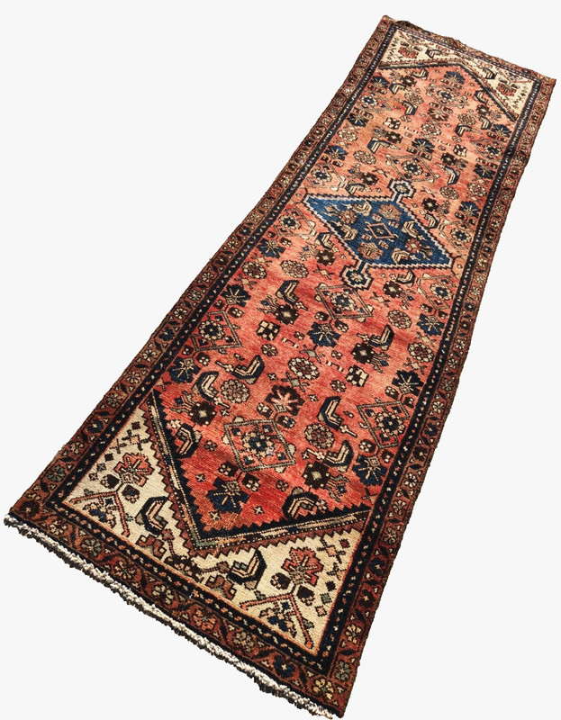 3'1"x9'8 ANTIQUE HAND KNOTTED PERSAN KURDISH SERAPE TRIBAL WOOL MUTED RUG RUNNER gallery