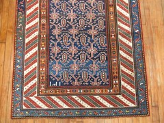 Antique Dated Caucasian Kurdish Shirvan Kuba Talish Gendje Rug Size 4’x8’8”
