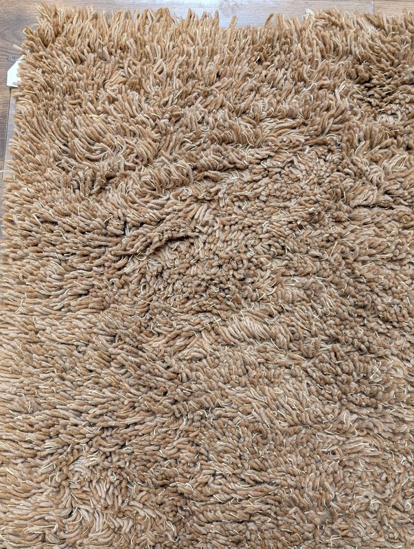 Vintage Wool Shag Rug, Beige-Tan, High Pile gallery