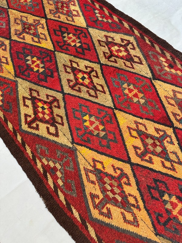 COLLECTORS' ITEM Antique Kazak Caucasian Uzbekistan Natural Dye Shirvan Runner gallery