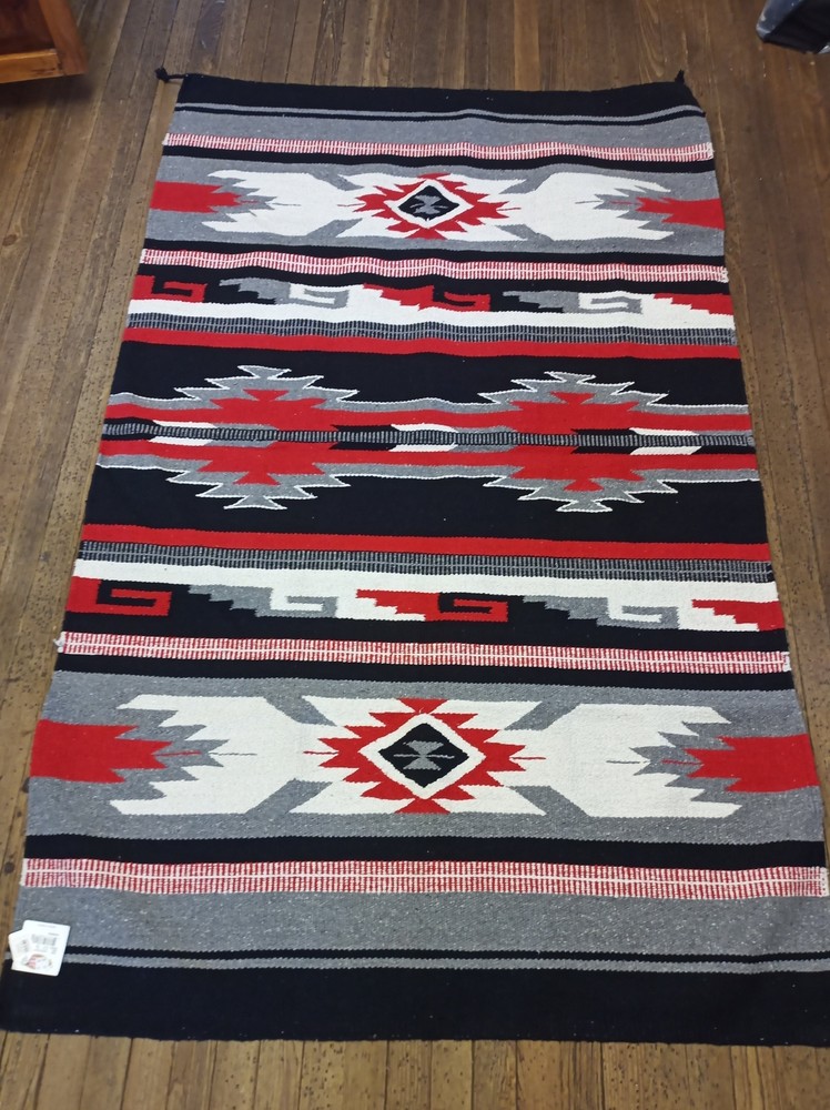 Handwoven Southwest Design Acrylic Rug; 4'x6'