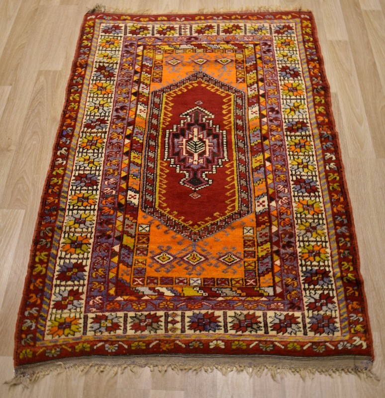 CLEARANCE 1930s Exceptional Masterpiece Genuine Mudjur Anatolian HandmadeRug 4x6 gallery