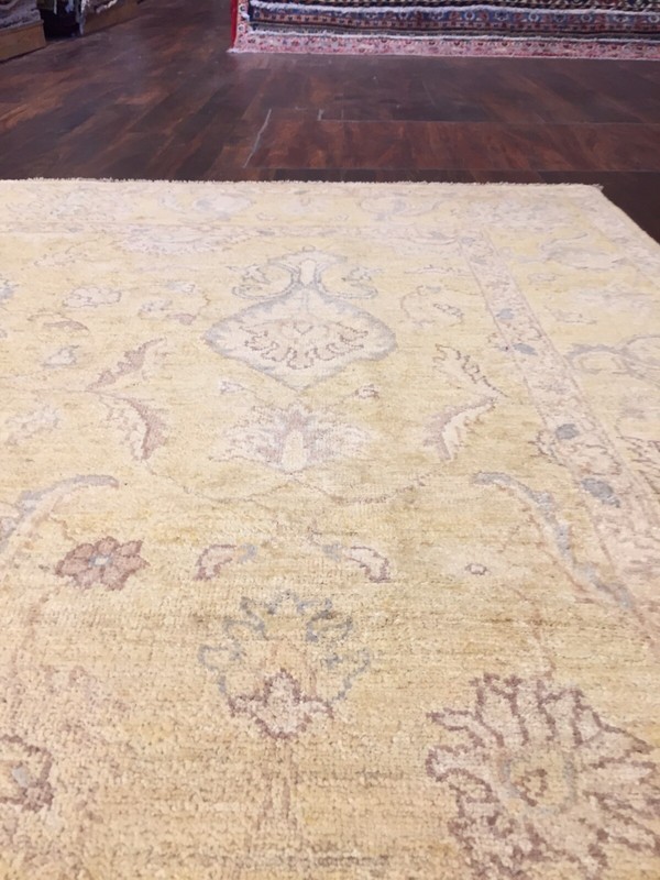 Fine Genuine Hand Knotted Chobi Geometric Area Rug Runner Carpet 6’x8’10”,#46 gallery