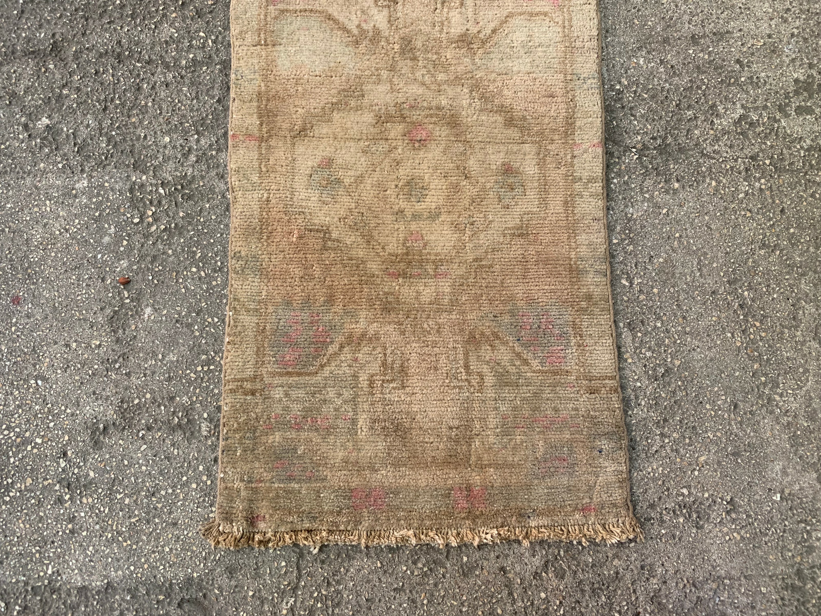 1'8'' x 3'1'' Vintage Natural Rug Village Rug Handmade Rug.SKU:V347 gallery