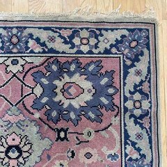 Vintage Rug 3′ 2 x 4′ 11 Dark Rose Turkish Oriental Rug
