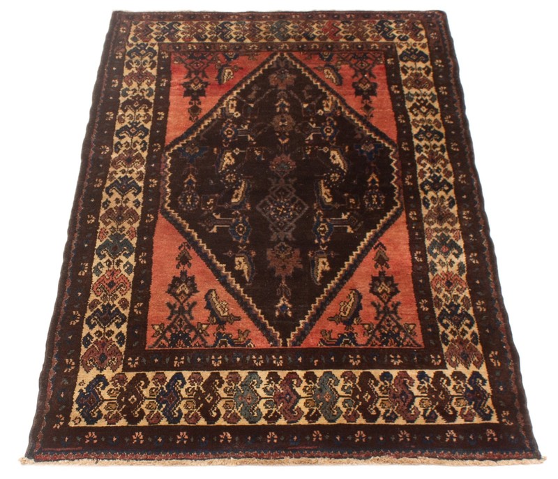 Vintage Hand-Knotted Carpet 3'9" x 6'11" Traditional Oriental Wool Area Rug gallery