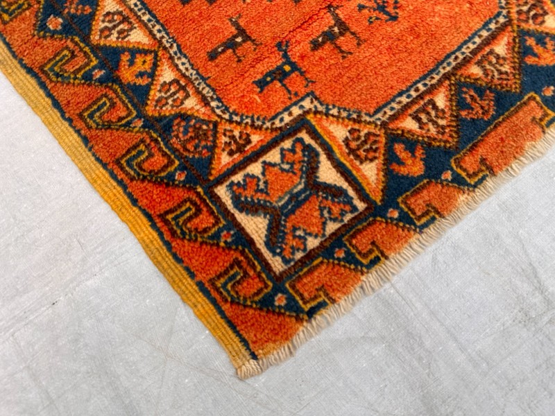 COLLECTORS' ITEM Semi Antique Stunning Squarish Kazak Fine Quality Caucasian Rug gallery