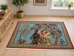 NATURAL WOOL Old Oriental Rugs,Hand Woven,knotted size Approximately 2′ 1″ x 3′