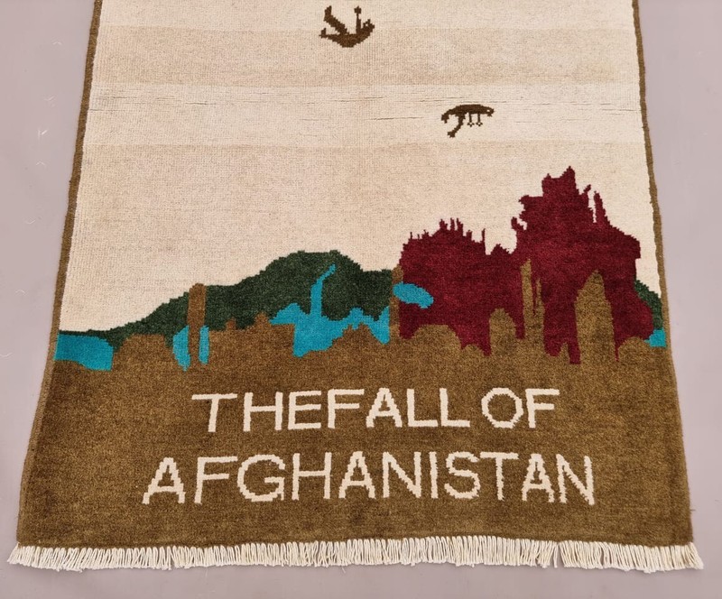 Handmade Afghan Tribal Historical War Rug Area History War Rug 120x80 Cm gallery