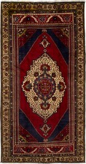 Vintage Hand-Knotted Area Rug 5’0″ x 9’5″ Traditional Oriental Wool Carpet