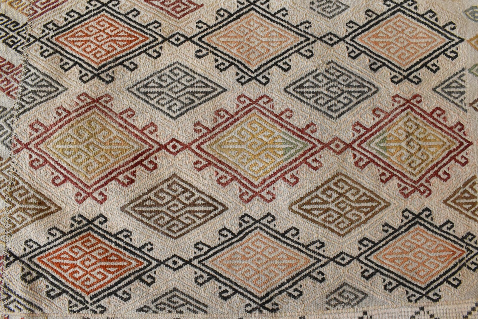 Oushak Small Kilim 2 x 3 ft Vintage Handmade Entryway Hallway Wool Runner C53 gallery