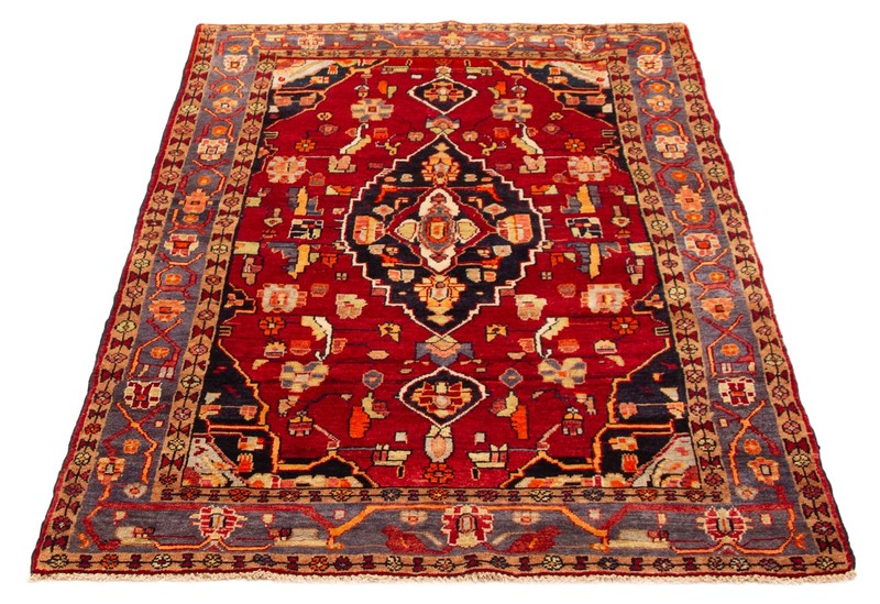 Vintage 4'9" x 7'4" Traditional Hand Knotted Vegetable Dye Wool Area Rug gallery