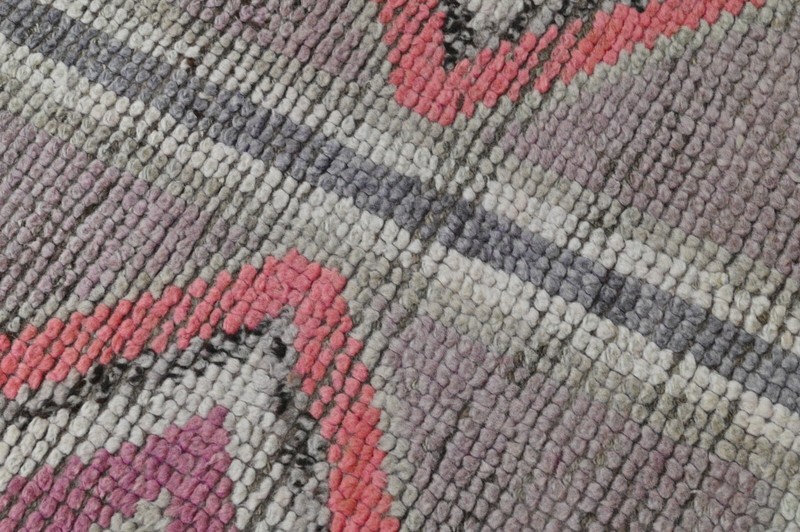 Vintage Turkish Runner Rug 2x11ft Wool Anatolian Handmade Hallway Oushak PURPLE gallery