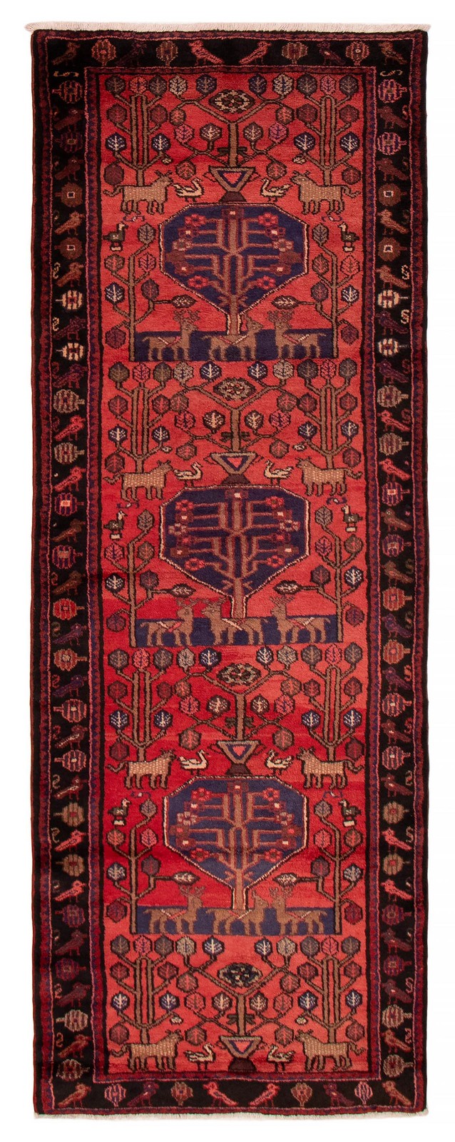 3'7" x 9'10" Vintage Hand-knotted Runner Rug Traditional Oriental Wool Carpet gallery