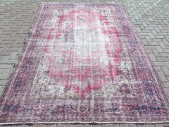 Floor Carpet, Vintage Anatolia Rug, Distressed Rug, Handmade Large Rug 85″X123″