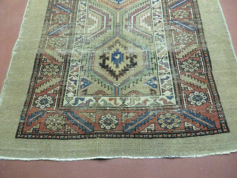 3'4" X 12' Antique Hand Made Turkish Wool Rug Runner Carpet Camel Hair Nice gallery